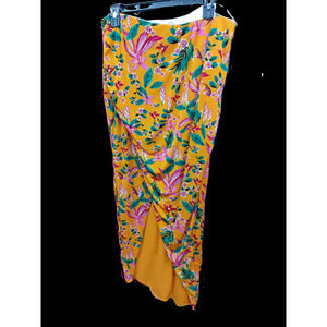 Bar III Yellow Floral Maxi Skirt - Plus Size 2X - Women's Skirts